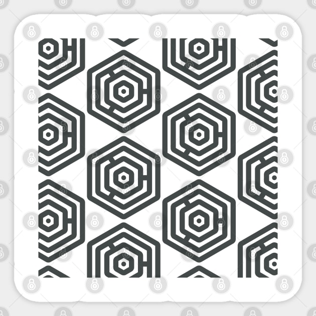 Hexagon pattern Sticker by Nataliia1112